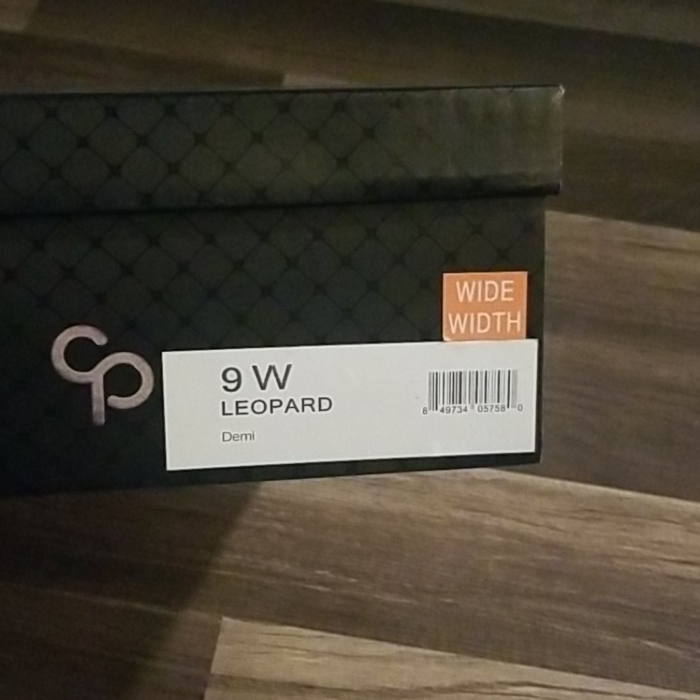 Leopard print heeled bootie boots